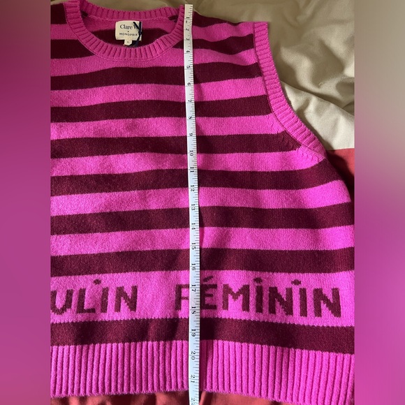 Clare V. X Monoprix Masculin Féminin Sweater Vest (L) - Picture 6 of 8